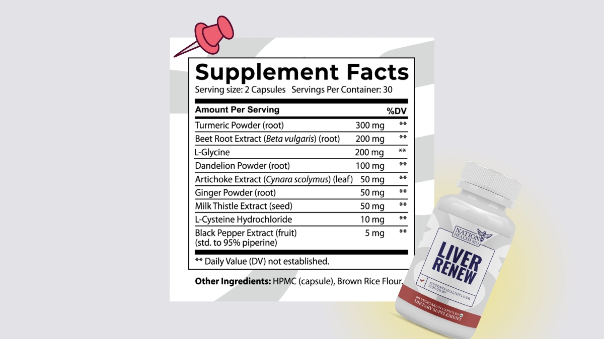 Liver Renew Supplement Facts