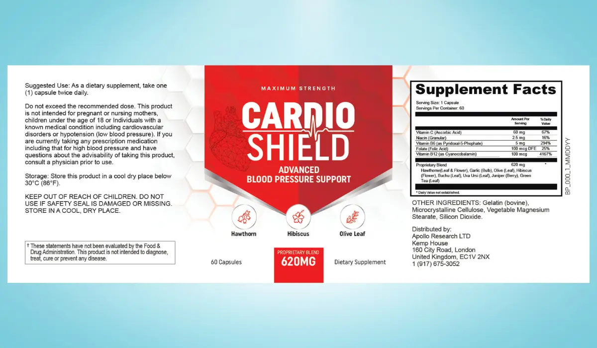 Cardio Shield Supplement Facts