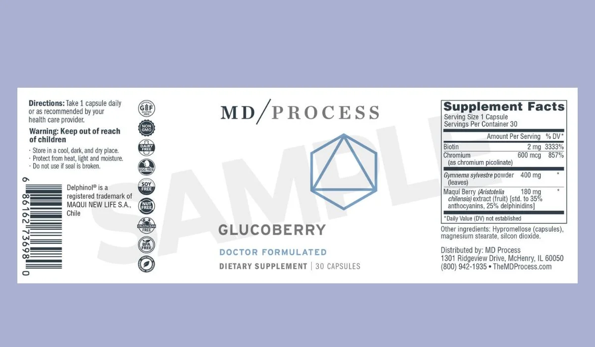 GlucoBerry Supplement Facts